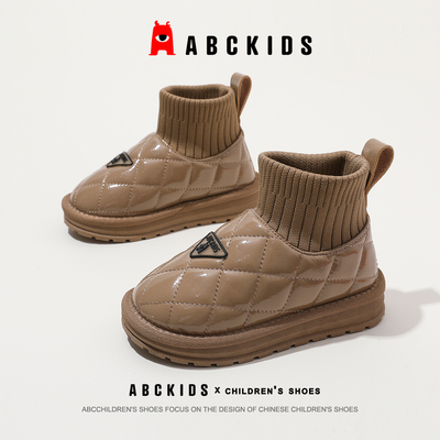ABCkids女童雪地靴冬季保暖棉鞋