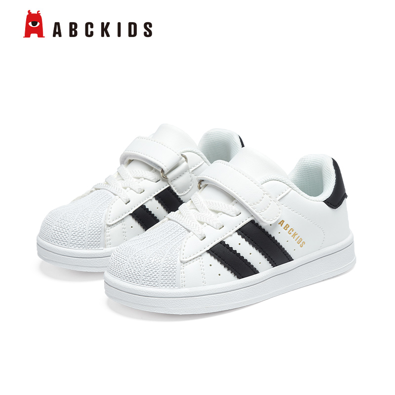 ABCkids儿童秋季透气低帮板鞋休闲运动鞋轻便男童女童校园小白鞋