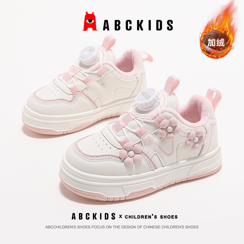 ABCkids女童加绒板鞋二棉鞋
