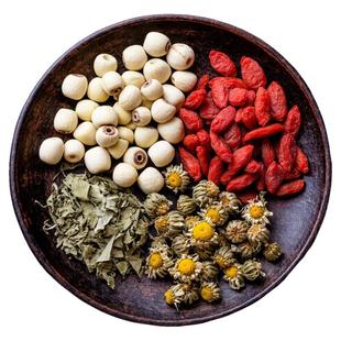 许尤佳莲枸子杞菊花淡竹沁芳HUD叶宁儿童养生清火料养肝汤生壶材1