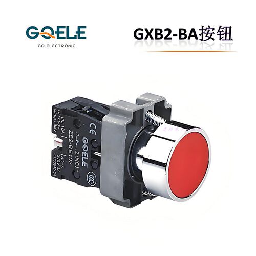 热销GQELE高桥电子GXB2-BA11自复白色金属按钮 可选红绿黄蓝 22mm