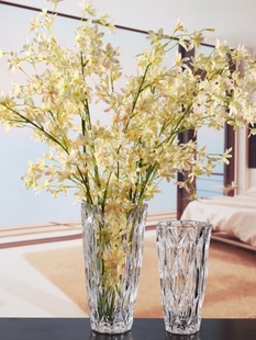 饰摆件 轻奢美式 创意插花花器现代客厅装 干花装 玻璃花瓶 饰大花瓶