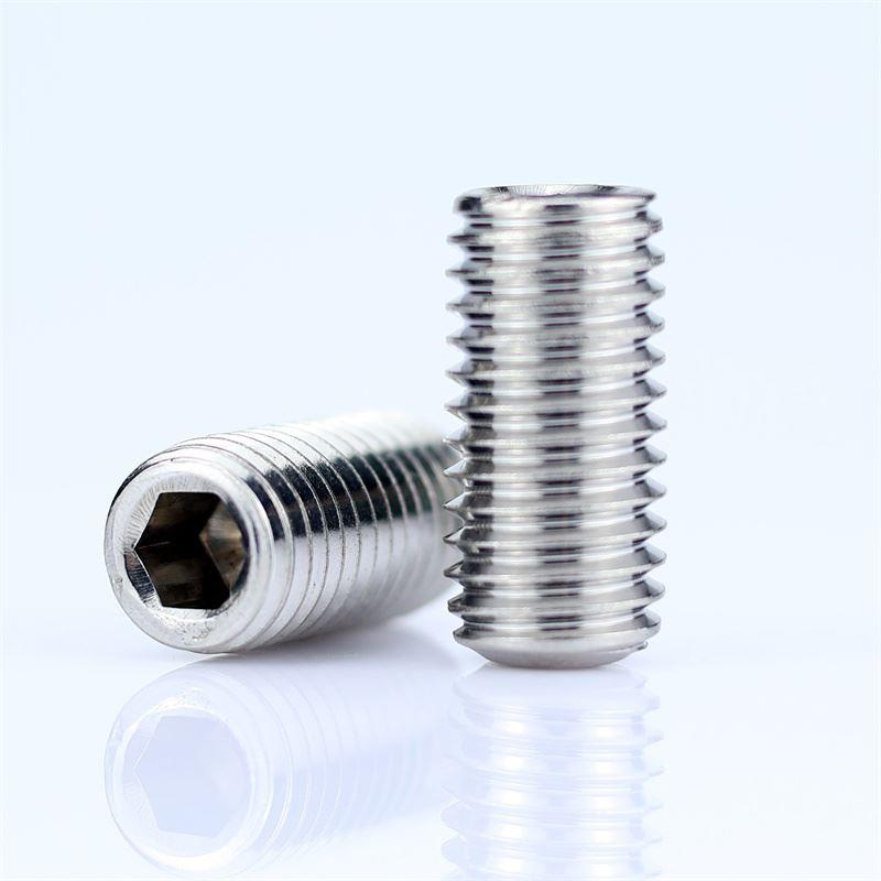 304不锈钢内六角平端紧定螺钉 无头机米顶丝止付螺丝M2M3M4M5M6M8