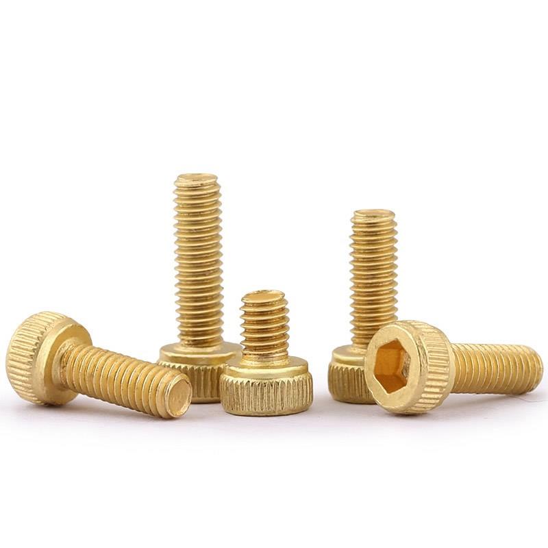 黄铜杯头内六角螺丝螺钉螺栓滚花M2 M2.5 M3*x4x5x6x8x10x12x16mm