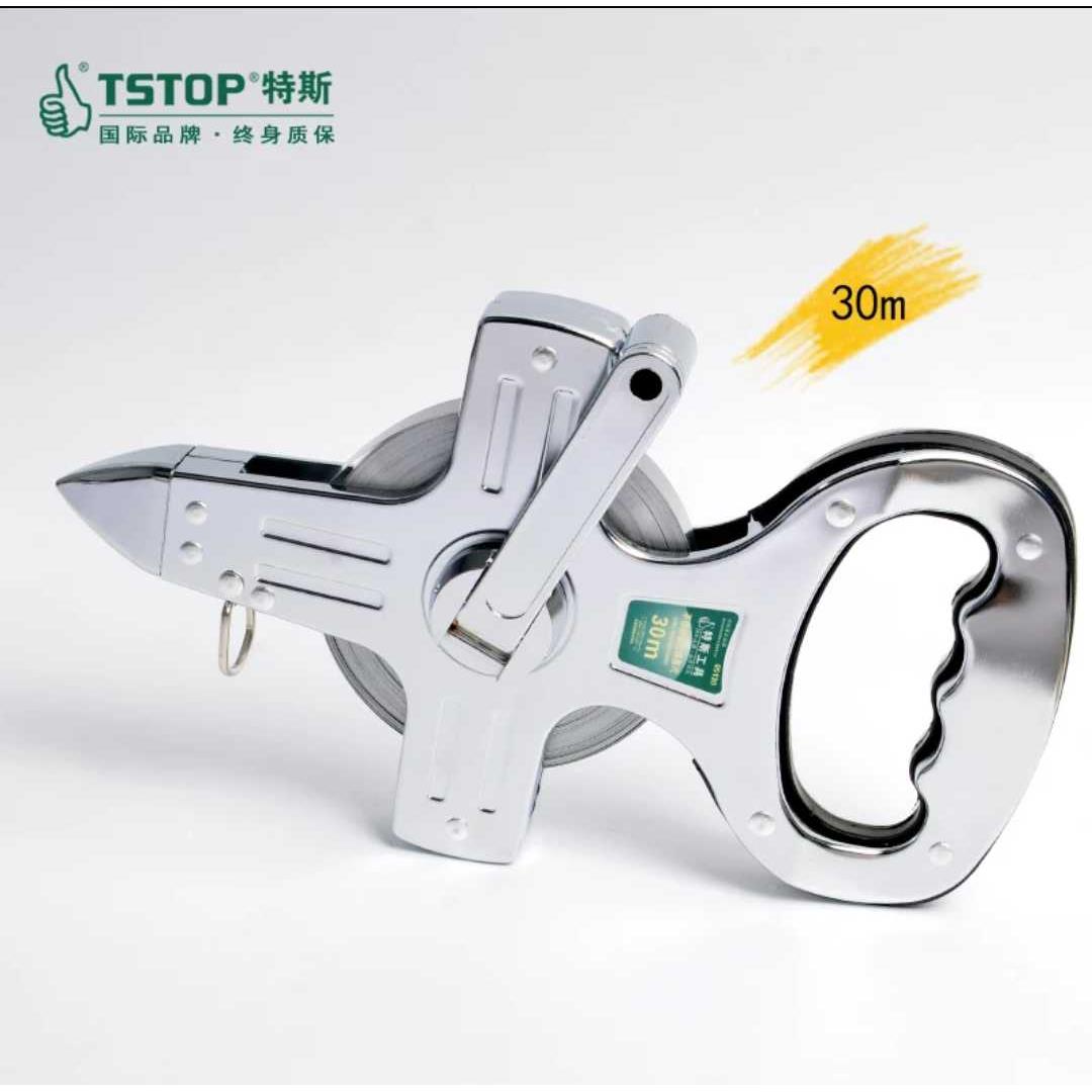 特斯工具 不锈钢架式钢卷尺 手提式钢卷尺 钢卷尺50米 30米 100米