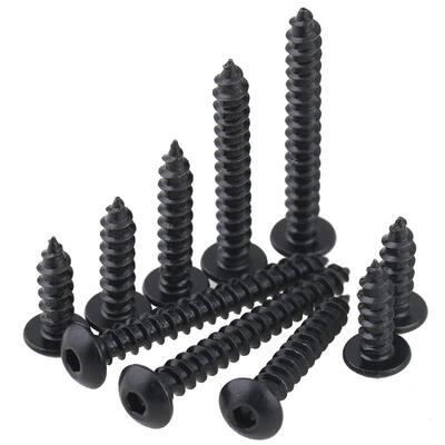 M3M4M5M6 黑色加硬盘头内六角自攻螺丝螺钉圆头*x8x10x20x25x30mm