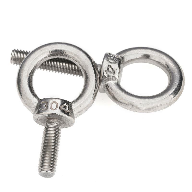 304不锈钢吊环螺丝加长吊环螺栓防锈环形起重吊环螺钉M3M4M5M6M24