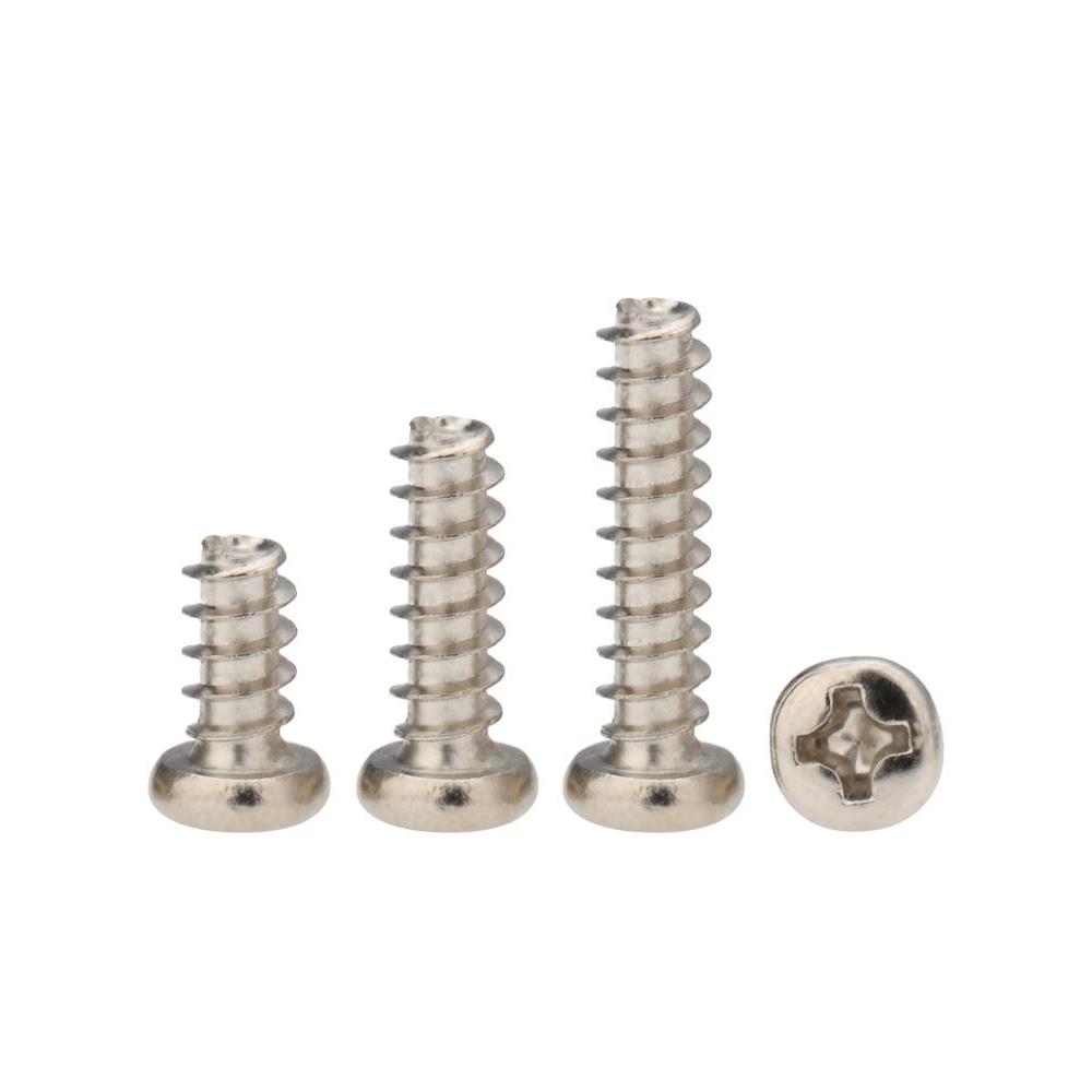 PB镀镍盘头平尾自攻螺丝钉加硬圆头自攻螺钉电子小螺丝M1M2M3M4M5