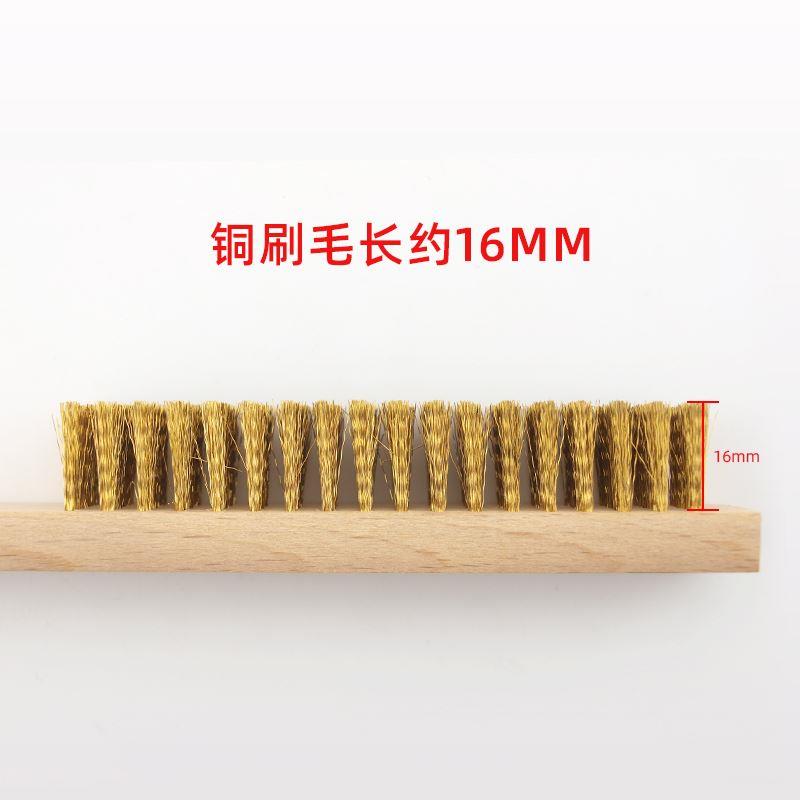 圣诞节日本进口OSAKA木柄铜丝刷OK牌黄铜工业刷子4 5 6 7 8行清木