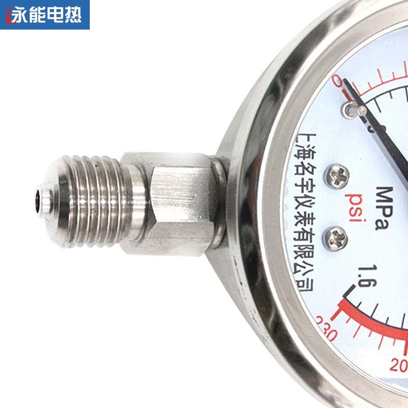 304不锈钢压力表Y60BF 压水压气压液压真空表防腐