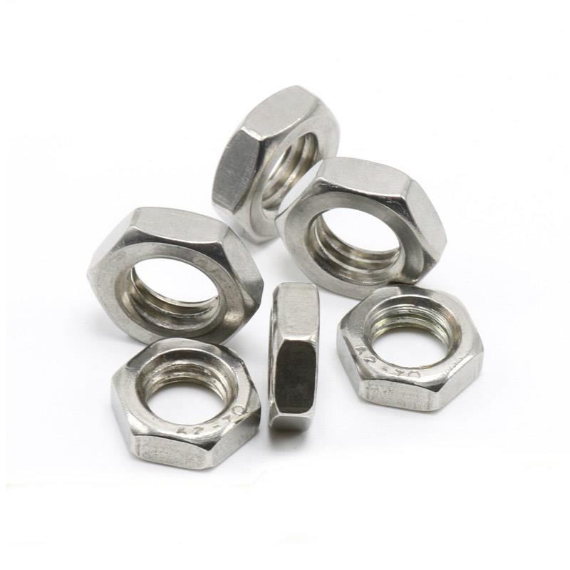 316L不锈钢细牙薄螺母螺帽M8M10M12M14M16M18M20M22M24*x1x1.25x2