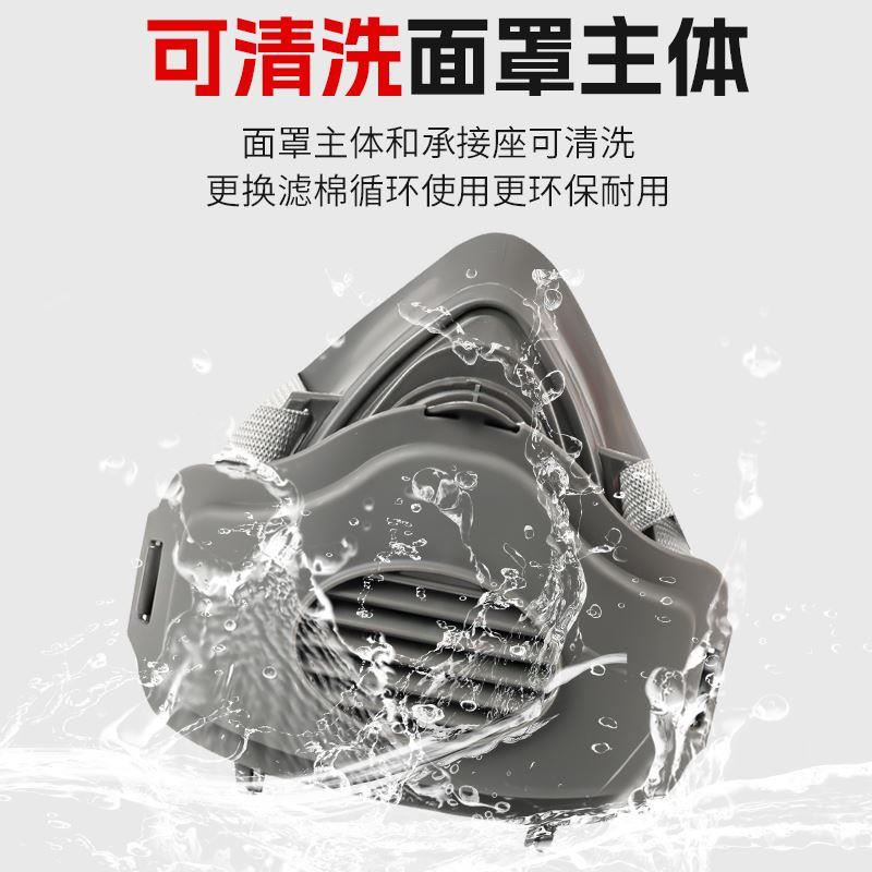 防尘面罩口罩防工业粉尘灰尘打磨专用煤矿装修电焊面具猪鼻子透气
