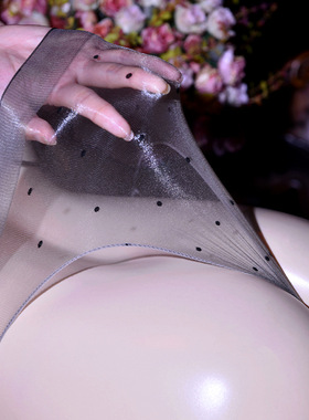 SEVER少女私物：丝滑性感波点丝袜内裤全透明油亮丁字裤三角裤