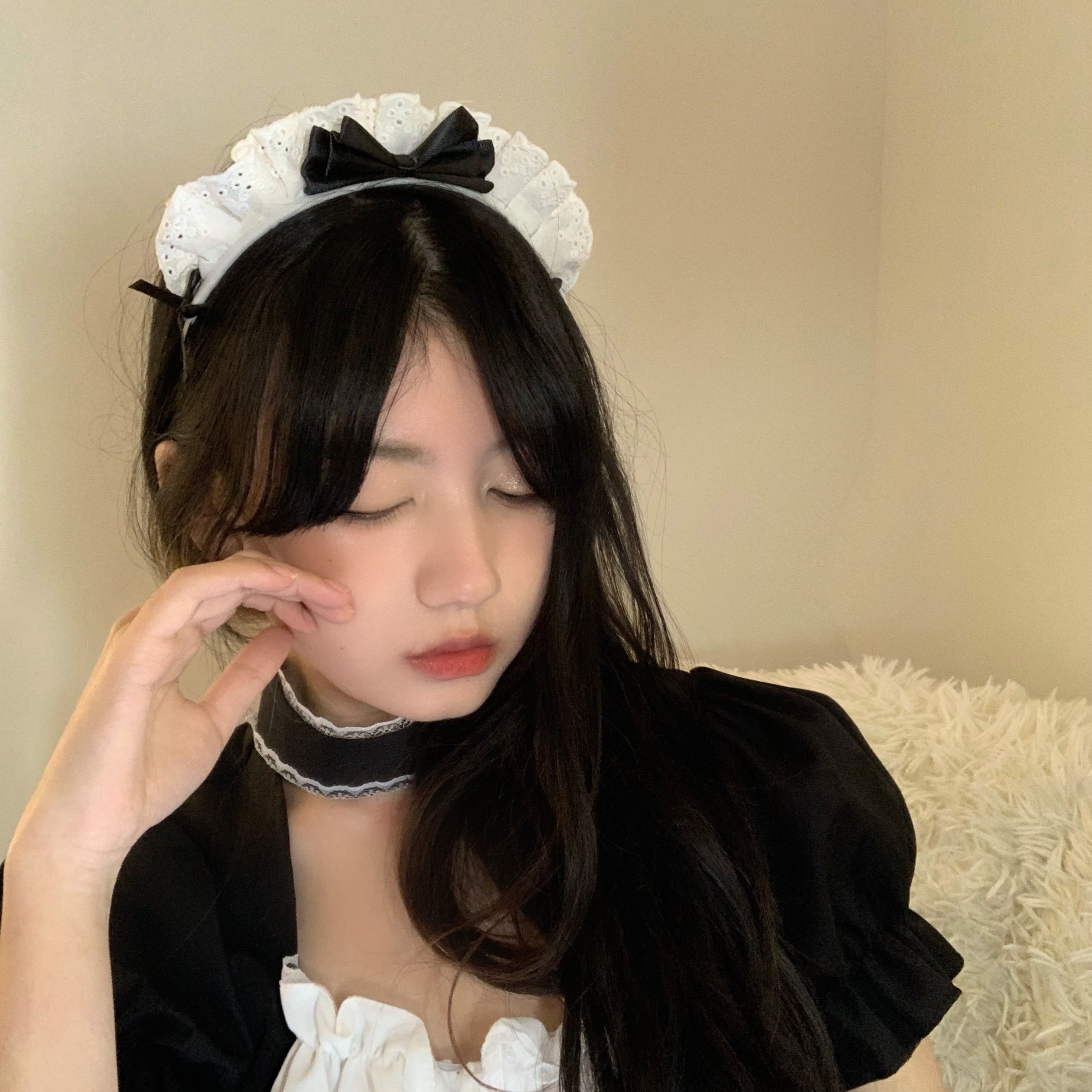 软萌甜美lolita发箍可爱女仆头饰cos制服发饰jk少女发卡蝴蝶结KC
