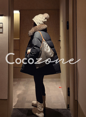 COCO ZONE 刘 一一“深冬”90鹅绒蓝狐毛领鹅绒服 CD2A2865
