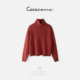 ZONE 女款 刘11 100绵羊毛纯色透气高领羊毛衫 热恋毛衣 COCO