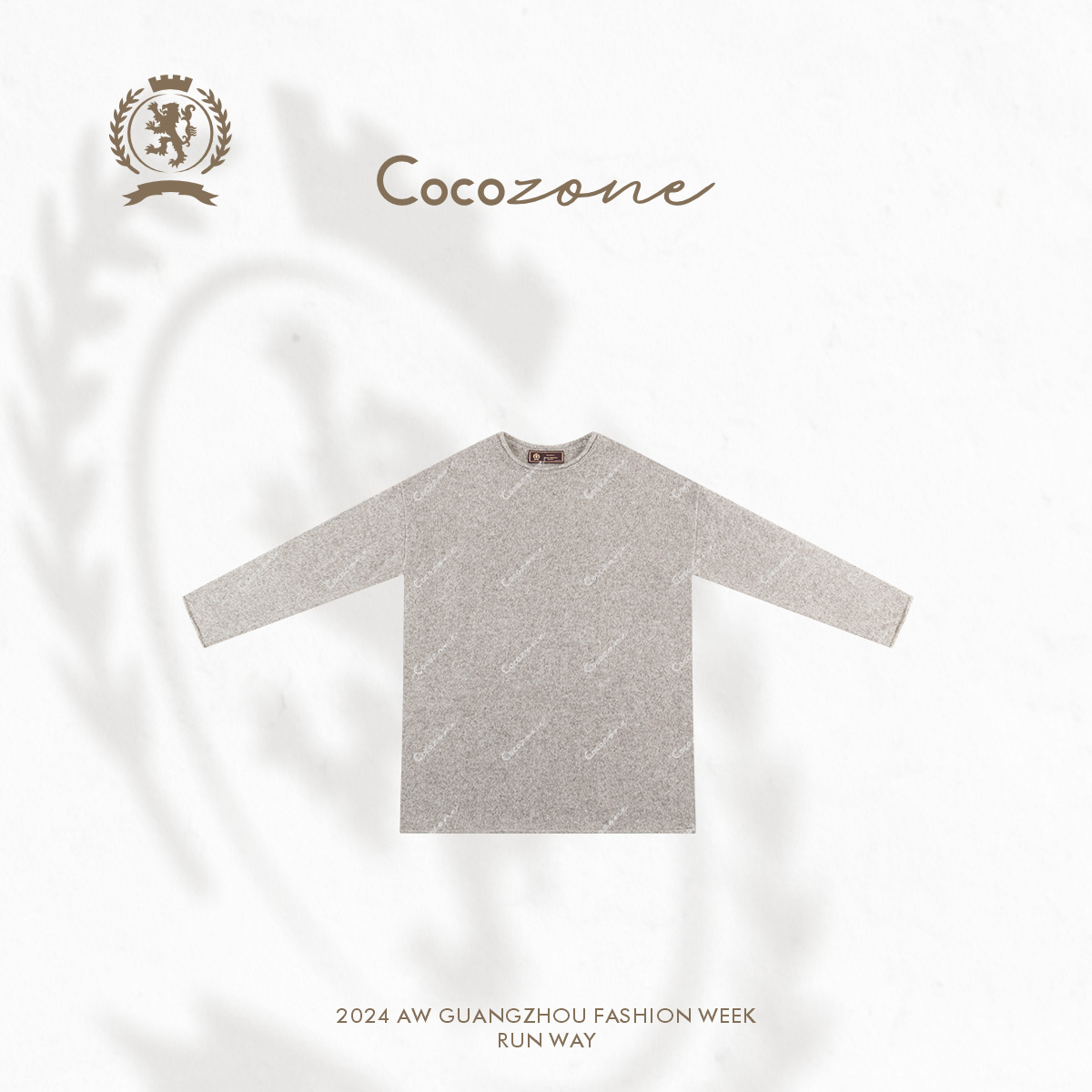 COCO ZONE 刘11  ”复古老钱“ 简约圆领针织衫CC1C2265