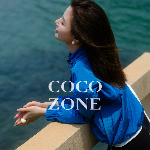 COCO ZONE 刘一一 公园漫步26夏款连帽拉链亲肤外套 CF1A0668