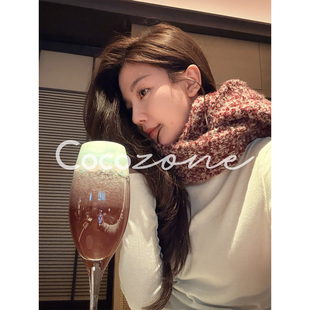 撞色格纹英伦风保暖围巾 COCO 一一 刘 CD2A3313 ZONE