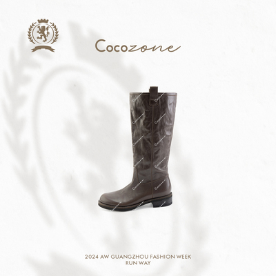 COCO ZONE 刘11  复古老钱高级感气质通勤时尚高端长靴CC2C2285