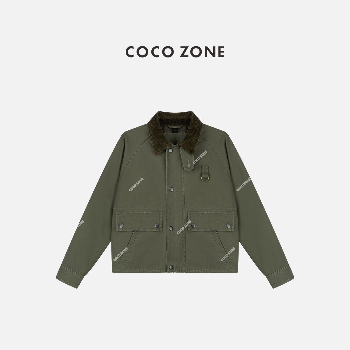 COCO ZONE 刘一一秋季时尚复古翻领长袖外套简约百搭上衣CC1C1844