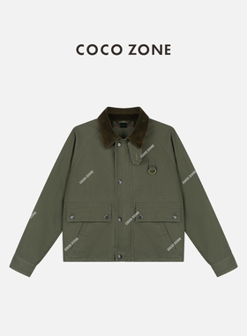 COCO ZONE 刘11秋季时尚复古翻领长袖外套简约百搭上衣CC1C1844
