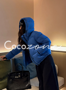 COCO ZONE 刘 一一 “冬日限定”95白鹅绒连帽拉链鹅绒服CD2A3194