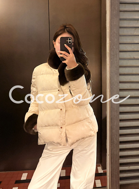 COCO ZONE 刘 一一 “锦绣未央”90白鹅绒单排扣鹅绒服 CD2A3291