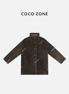 COCO ZONE 刘一一 “拉布布”秋冬100绵羊毛立领保暖外套CC2C2242