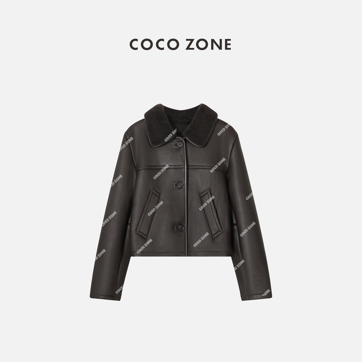 刘一一&COCO ZONE  2025美拉德高级感秋冬皮毛一体保暖外套皮草