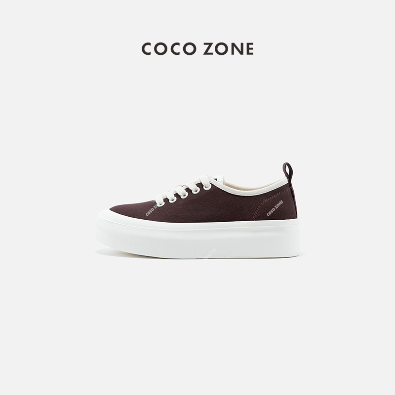 COCOZONE简约撞色系带休闲鞋