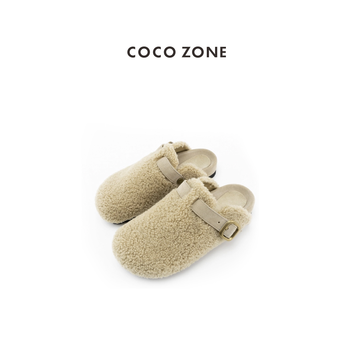 COCO ZONE 刘一一春秋季新款设计感一脚蹬平底女士包头拖CC2C2175