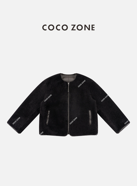 COCO ZONE 刘一一 “美丽奴羊皮”气质圆领皮毛一体皮草CC2D2399