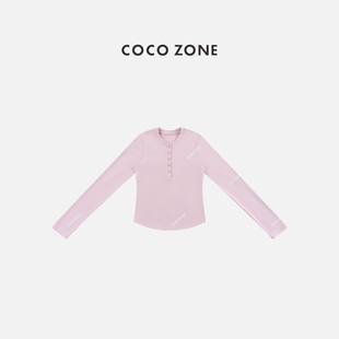 冬季 COCO 双面磨毛打底衫 刘11 半开领圆领T恤CC1D2869 ZONE