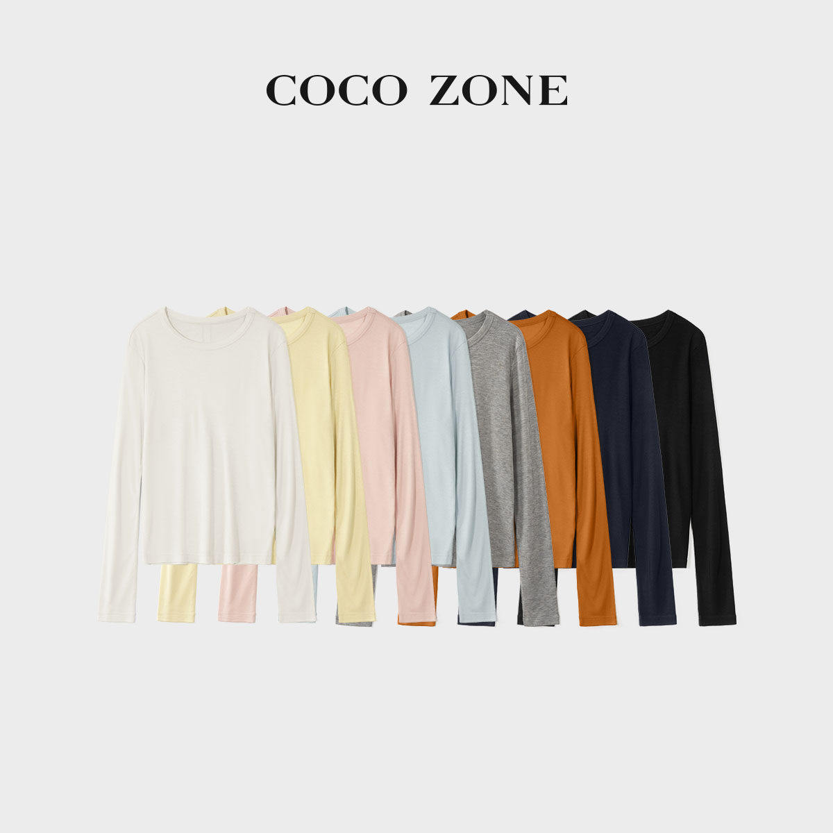COCO ZONE刘一一"纸片人防晒"莱赛尔桑蚕丝26夏款长袖T恤CF2A0897