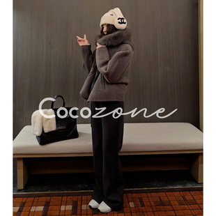 冬时令 COCO 一一 刘 绵羊毛混羊驼毛毛呢外套CD2A3163 ZONE