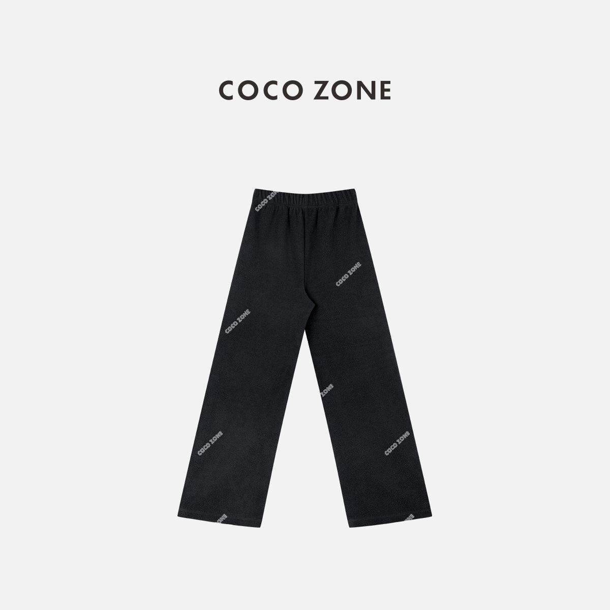 COCO ZONE 刘一一 秋冬简约纯色摇粒绒加厚保暖休闲裤CC1D2675