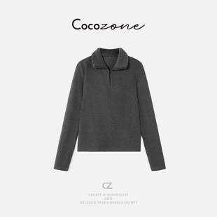 一一 刘 炙热 翻领舒适长袖 CD1A1664 COCO T恤 ZONE