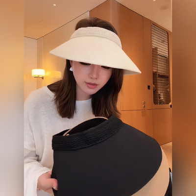 COCO ZONE刘一一 编织度假海边沙滩遮阳帽 CF2A0700