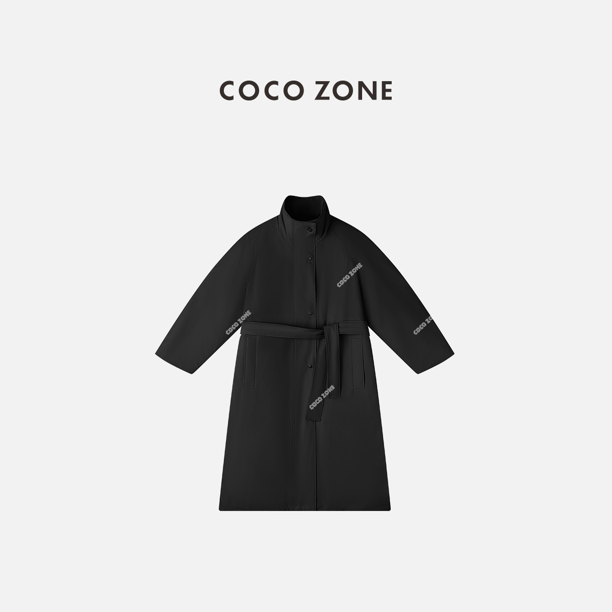 COCO ZONE 刘一一“风衣鹅被”冬季立领收腰保暖羽绒服CC2D2978