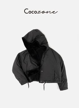 COCO ZONE 刘 一一 单排扣拉链纯色抽绳外套 CD1A1810
