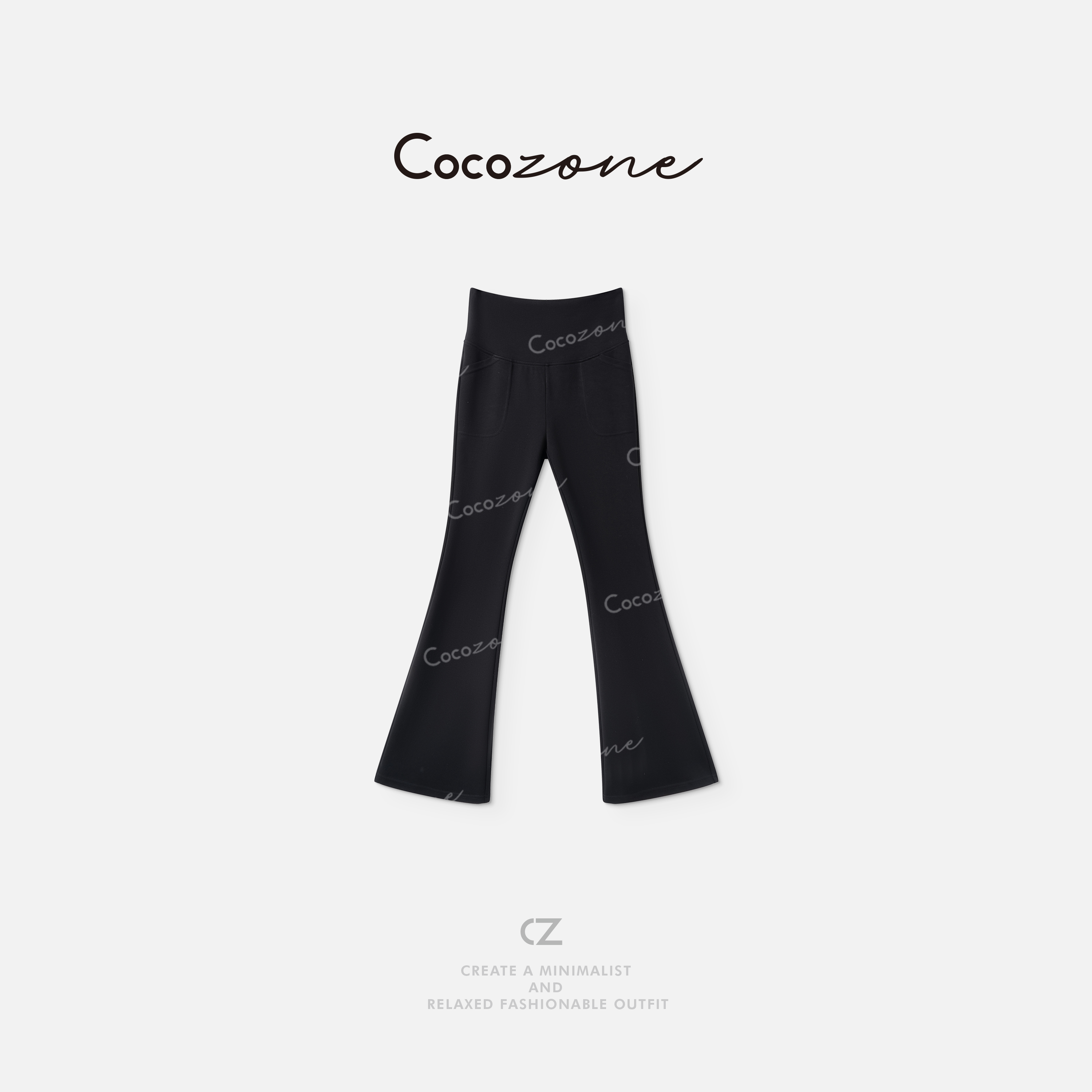 COCO ZONE 刘11  纯色简约都市通勤风休裤 CD1A1275