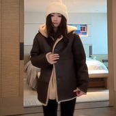 ZONE 刘11 布鲁诺皮毛一体 COCO 连帽羊皮冬季 外套23C30455