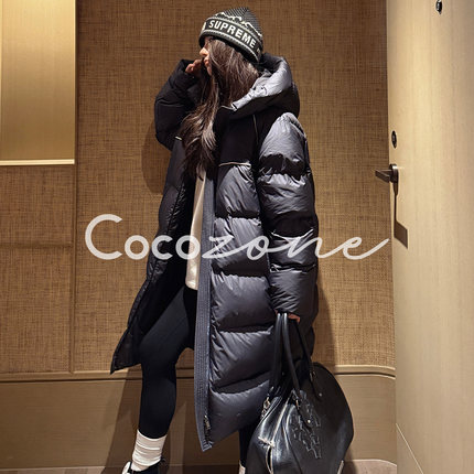 COCO ZONE 刘 一一 “校服鹅被”95白鹅绒连帽拉链鹅绒服CD2A3176