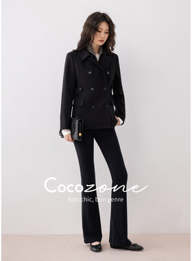 COCO ZONE 刘11【绵羊毛混纺】翻领简约休闲外套 CD2A1535