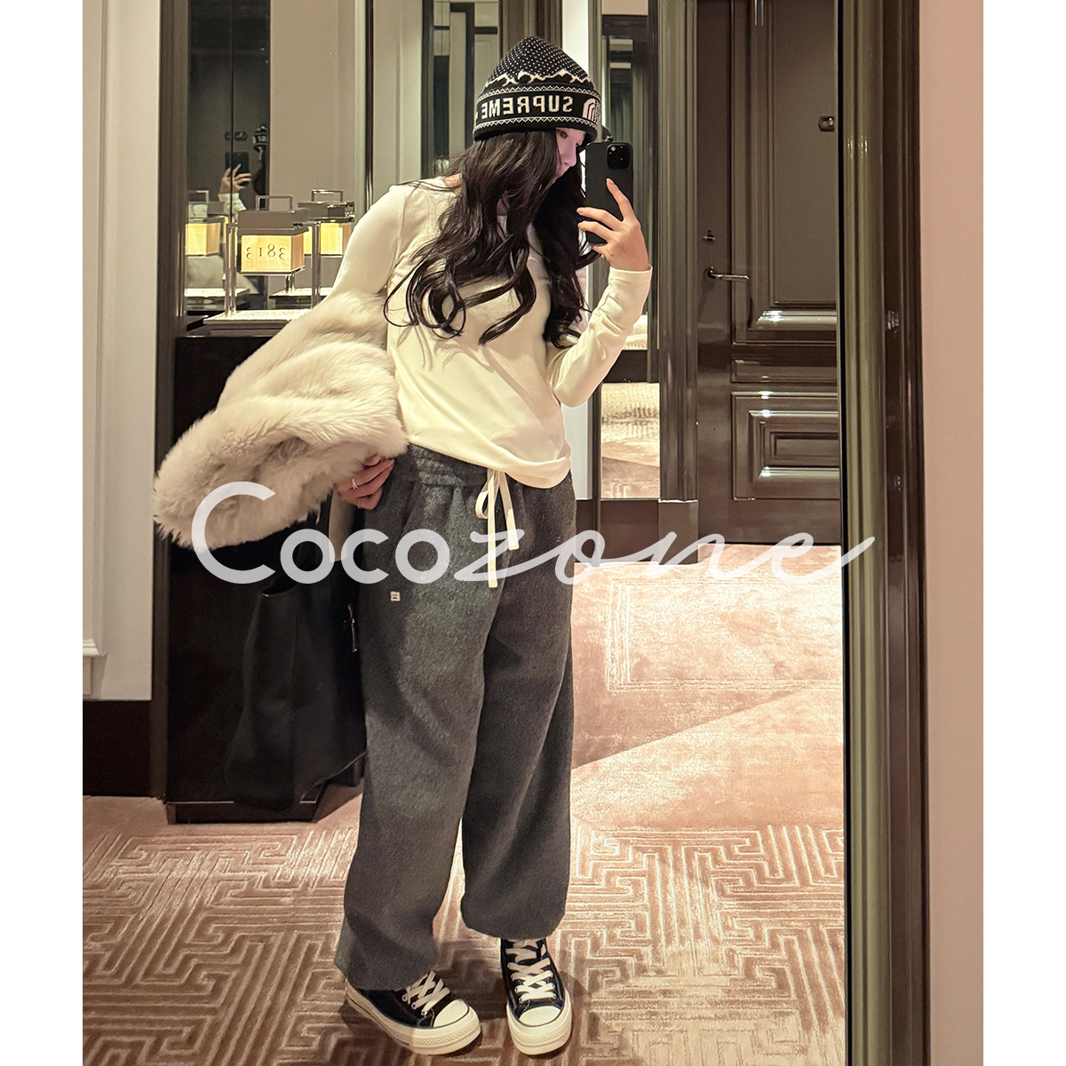 COCO ZONE 刘一一 “羊绒打底”半高领温暖感长袖CD2A2343