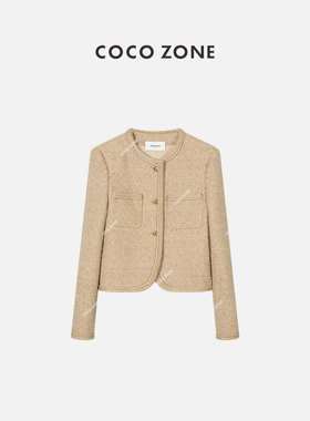 COCO ZONE “法式精致”圆领单排扣长袖小香风开衫外套 23C19148