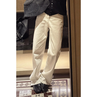 COCO ZONE 刘11 纯色简约直筒牛仔裤 CD1A1470