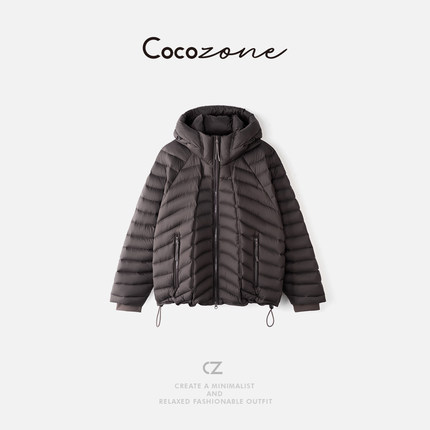 COCO ZONE 刘11 “大白鹅”拉链口袋连帽温暖舒适感时尚羽绒服