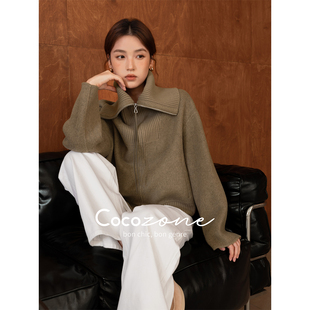 大翻领随性毛呢外套 COCO 绵羊毛混纺 刘一一 CD2A1763 ZONE